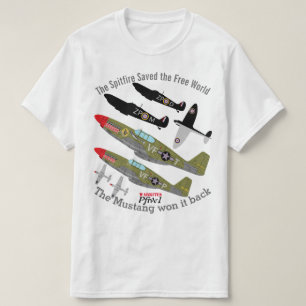 T-shirt Pcinq1 Spitfire P-51 vainqueur