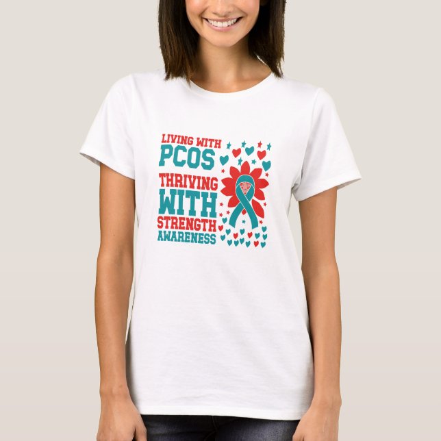 T-shirt PCOS Sensibilisation Force Ruban T Chemise (Devant)