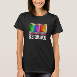T-shirt Pcrayons de l'artiste sketchaholistique Esquisse P