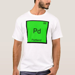 T-shirt Pd - Tee-shirt symbole d'élément de chimie de la v