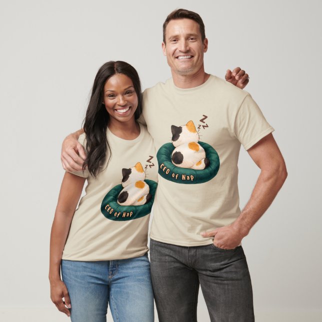 T-shirt "PDG de Nap" Chat dormant sur le canapé (Unisexe)