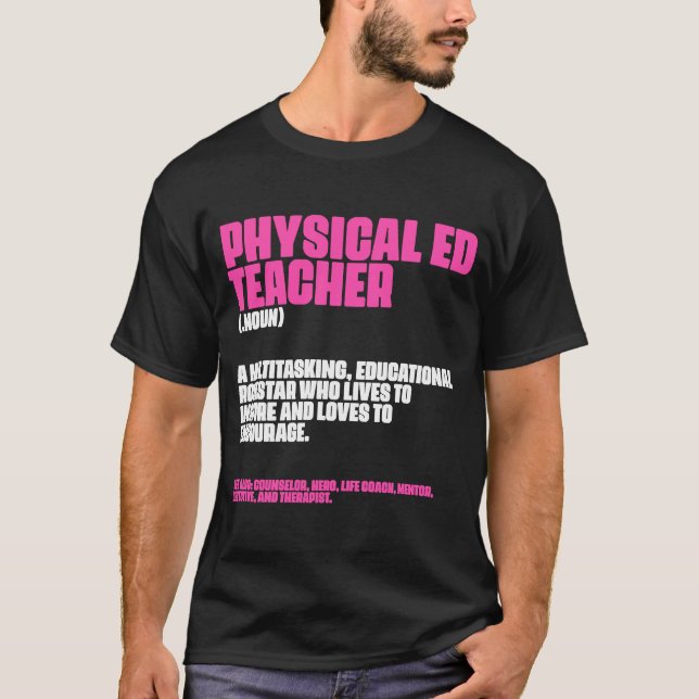T-shirt PE Définition Enseignement physique Jeu d'enseigna (Devant)