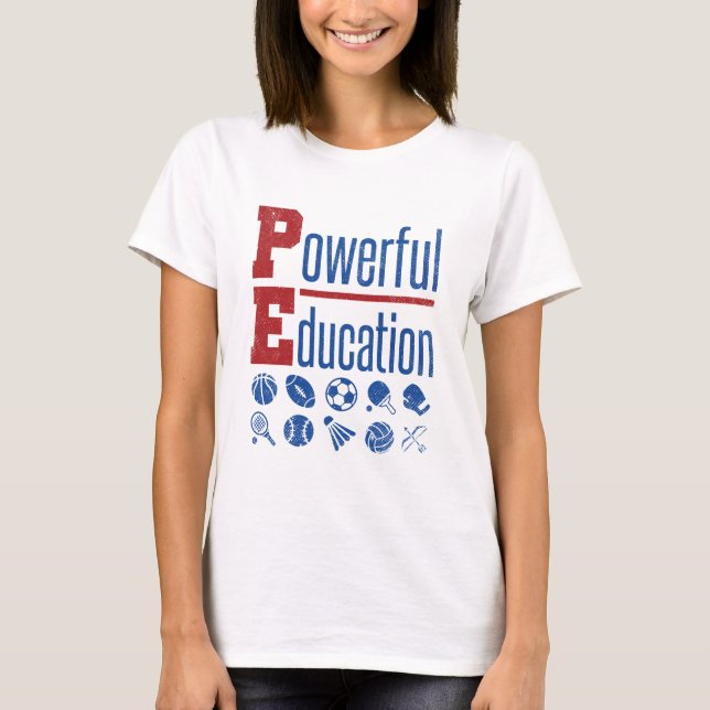 T-shirt PE Puissant Enseignant PE (Devant)