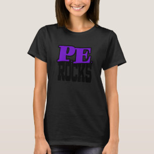 T-shirt Pe Rocks Purple École Étudiant Physique Enseignant
