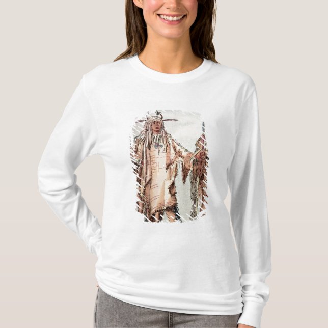 T-shirt Pe-Toh-Pipi-Baiser indien Blackfoot, les nervures (Devant)