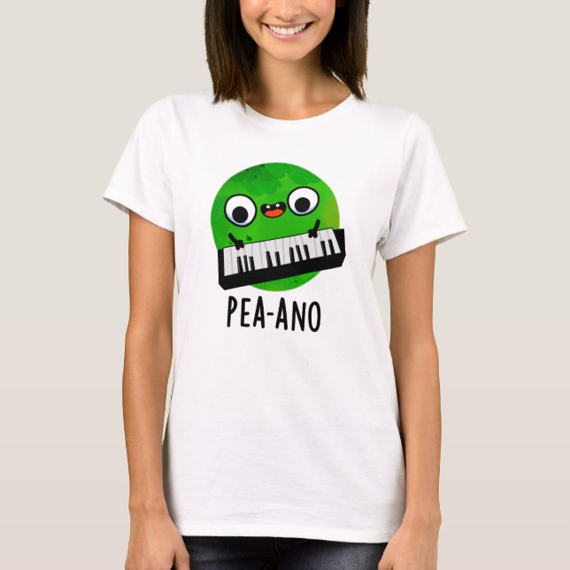 T-shirt Pea-ano Funny Musique Veggie Pea Pun (Devant)