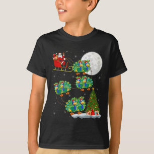 T-shirt Pea Père Noël Sleigh Flying Funny Magique Noël