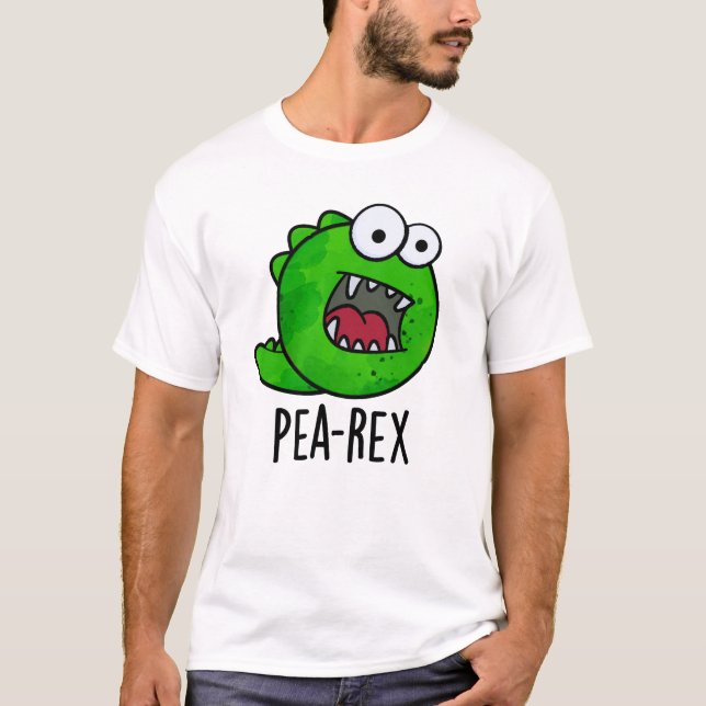 T-shirt Pea Rex Dinosaur Dinosaure Veggie TRex Pun (Devant)