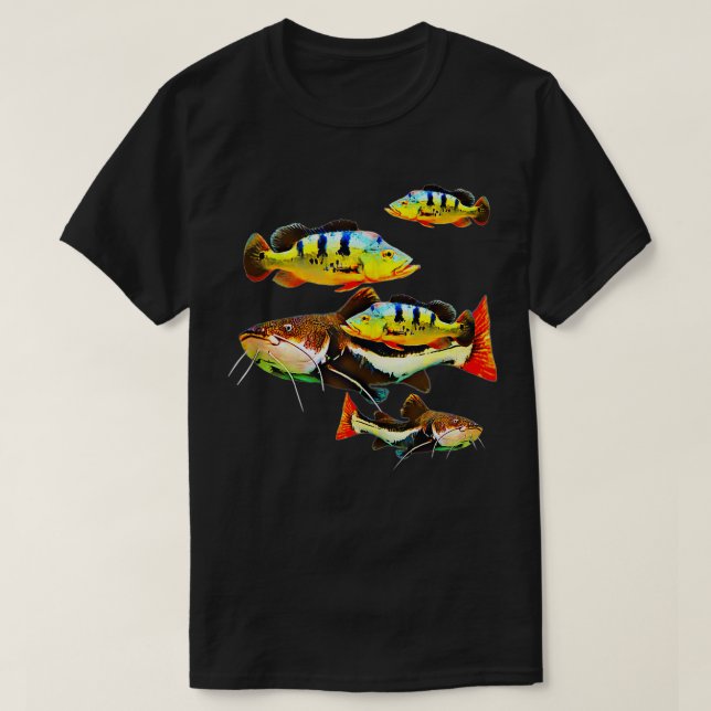 T-shirt PeaBass Redtail Catfish Monster Aquarium Fish Tank (Design devant)