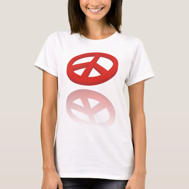 T-shirt Peace 3D / reflexion (Devant)