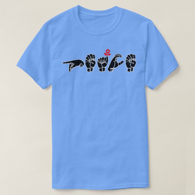 T-shirt PEACE ASL Signal Design 1 (Design devant)