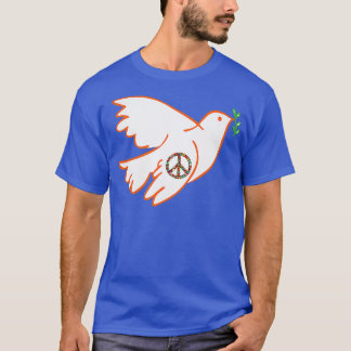 T-shirt Peace Bird Dove Pigeon Hippy Hippie