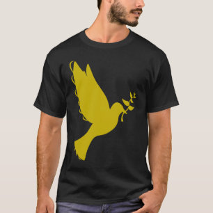 T-shirt Peace Dove Olive Branch Dove Bird Hippy