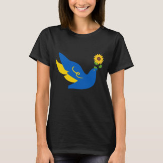 T-shirt Peace Dove Tournesol Ukraine - RESTEZ AVEC L'UKRAI