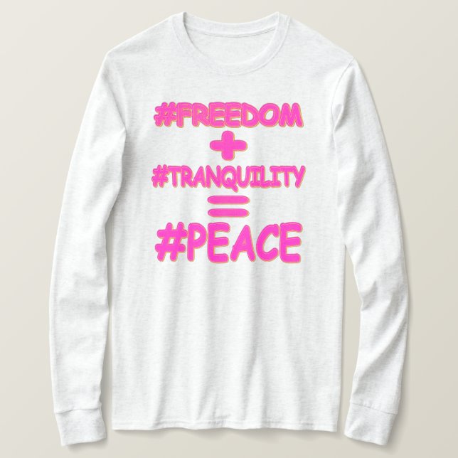 T-shirt "PEACE EQUATION" Mignonne conception. Commandez dè (Design devant)