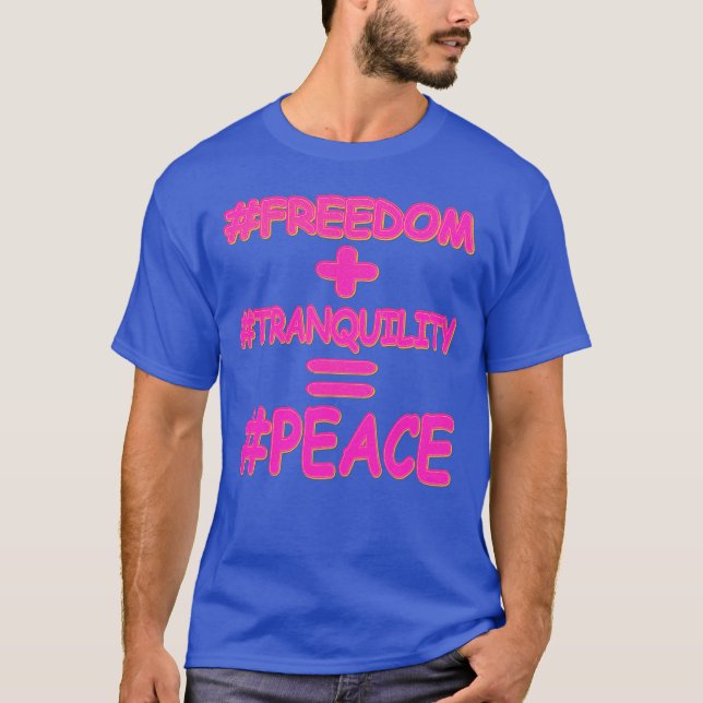 T-shirt "PEACE EQUATION" Mignonne conception. Commandez dè (Devant)