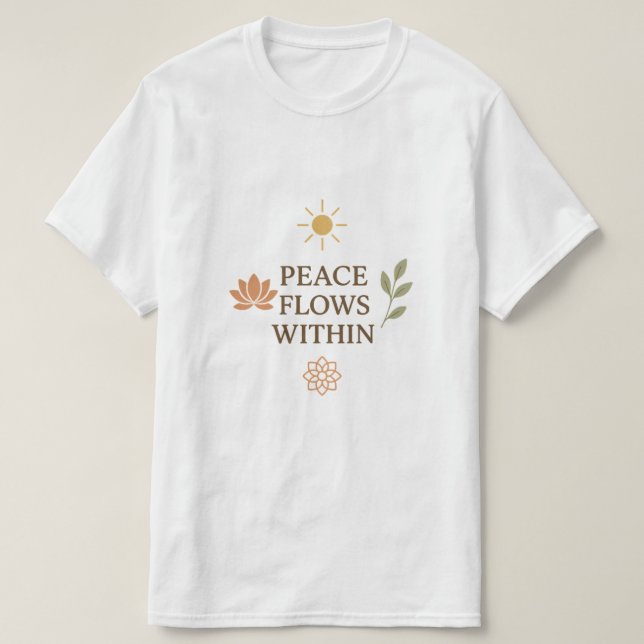 T-shirt Peace Flows Within – Tranquil Zen & Mindfulness De (Design devant)