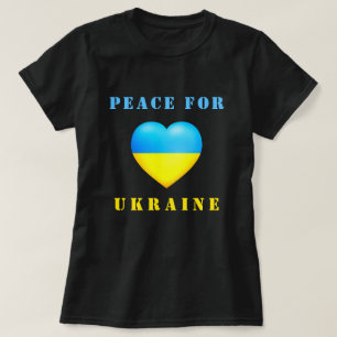T-shirt Peace For Ukraine Support - drapeau ukrain
