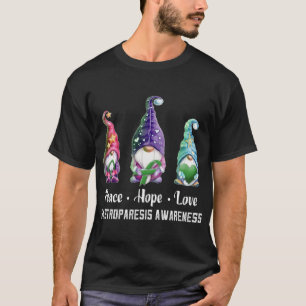 T-shirt Peace Hope Love Gnomes Gastroparesis Awareness
