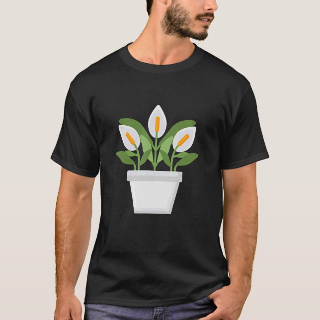 T-shirt Peace Lily Spathiphyllum Plante (Devant)