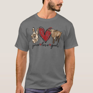 T-shirt Peace Loats Farm Goat Goat Lover Don Funny G