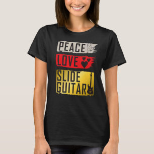 T-shirt Peace Lode Diapositive Guitare instrument de musiq