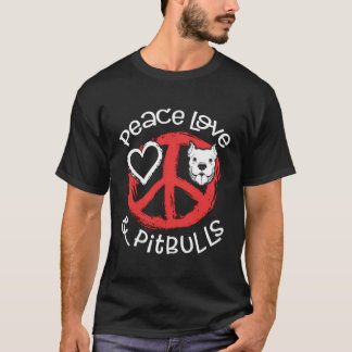 T-shirt Peace Lols Pitbull Lovers Chien Maman Papa