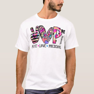 T-shirt Peace Lool Équipe Enseignante préscolaire Cravate