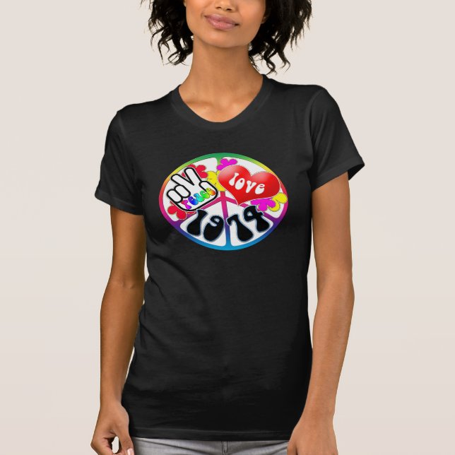T-shirt Peace Love 1974 (Devant)