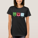 T-shirt Peace Love 30th Birthday Cute Party<br><div class="desc">Peace Love 30th Birthday</div>