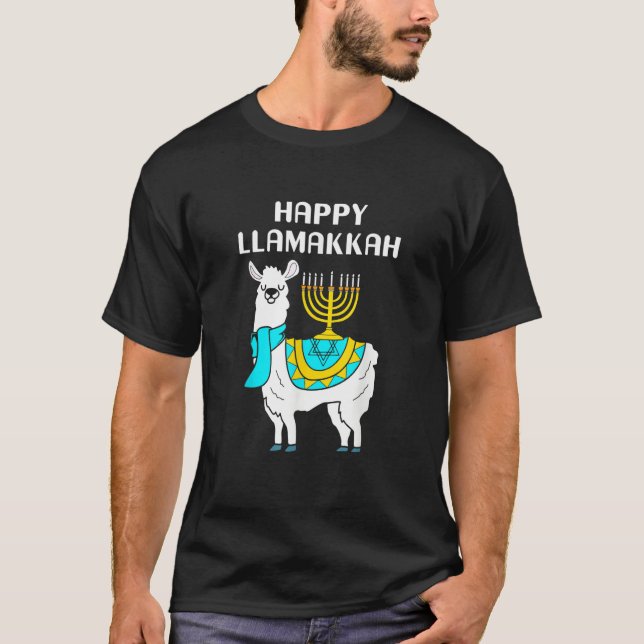 T-shirt Peace Love and Miracles Happy Hanukkah Pjs Family  (Devant)