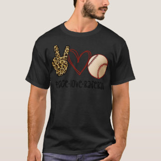 T-shirt Peace Love Apparell de baseball