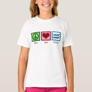 T-shirt Peace Love Aquarius Girl