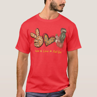 T-shirt Peace Love Automne