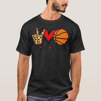 T-shirt Peace Love Basketball Enfants Sports Équipe de jeu