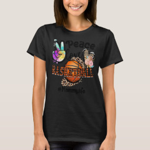 T-shirt Peace Love Basketball Mammy Life Maman Grand-mère