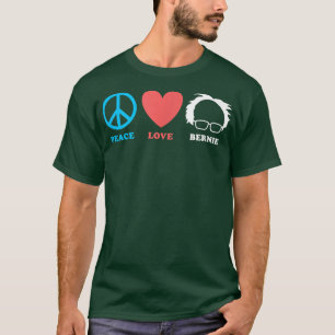 T-shirt Peace Love Bernie Sanders 2020