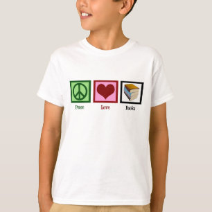 T-shirt Peace Love Books Cute Bookworm Kids