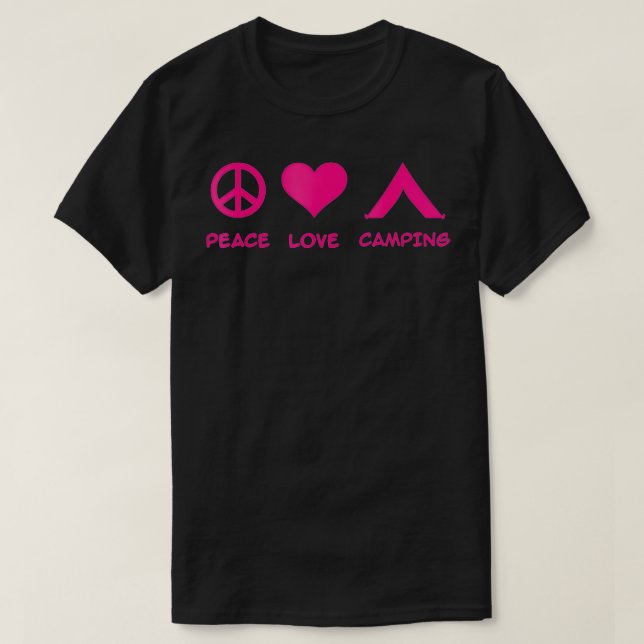T-shirt Peace Love Camping (Design devant)