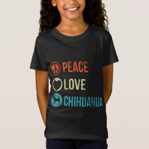 T-Shirt Peace Love Chihuahua Amoureux des chiens Animaux d