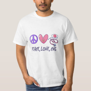 T-shirt Peace Love CNS Nurse