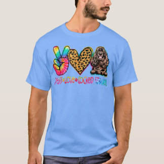 T-shirt Peace Love Cocker Spaniel Tie Dye Amoureux des chi