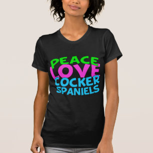 T-shirt Peace Love Cocker Spaniels