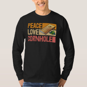 T-shirt Peace Love Cornhole Corn Star Tee - shirts Jouer