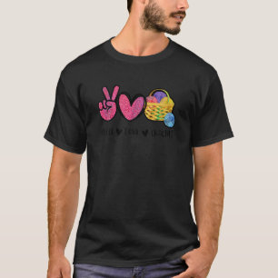 T-shirt Peace Love Crochet Funny Crochet Crocheter Crochet