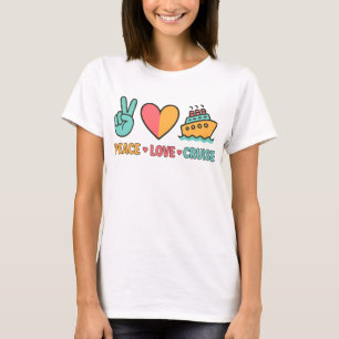 T-shirt Peace Love Cruise Vacances