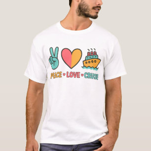 T-shirt Peace Love Cruise Vacances