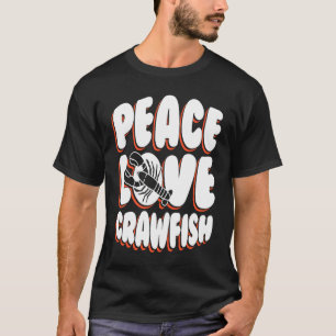 T-shirt Peace Love Crustacés Crustacés Écart