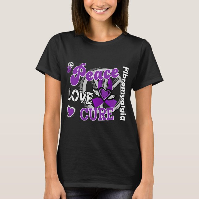 T-shirt Peace Love Cure (Devant)