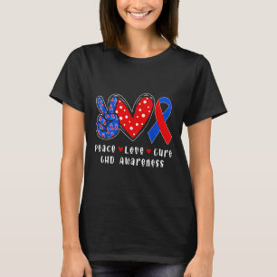 T-shirt Peace Love Cure Chd Déficience cardiaque congénita